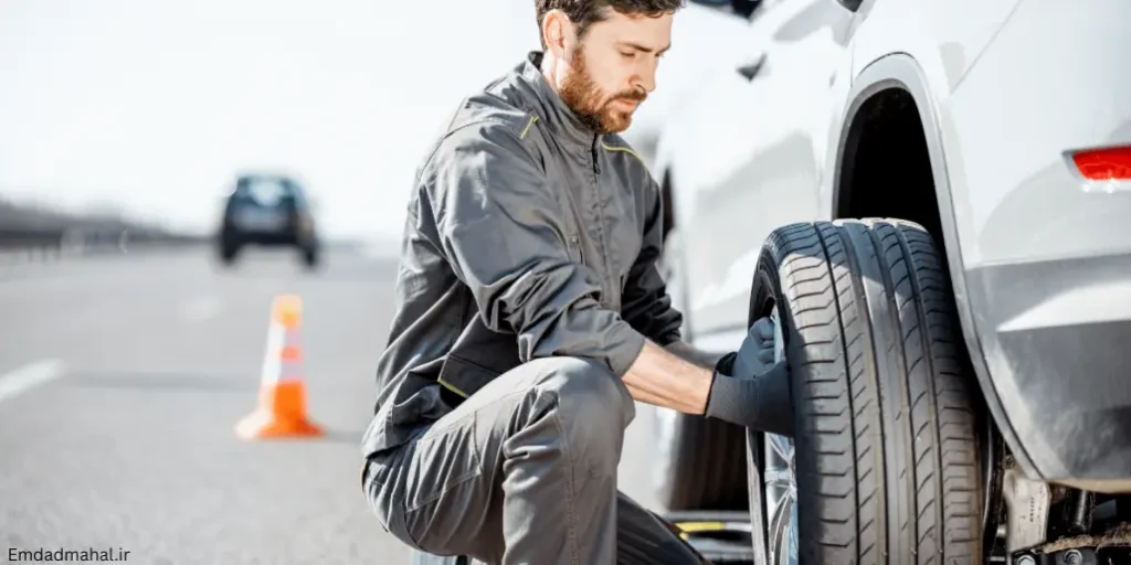 پنچرگیری سیار لاستیک تیوبلس در محل تهران